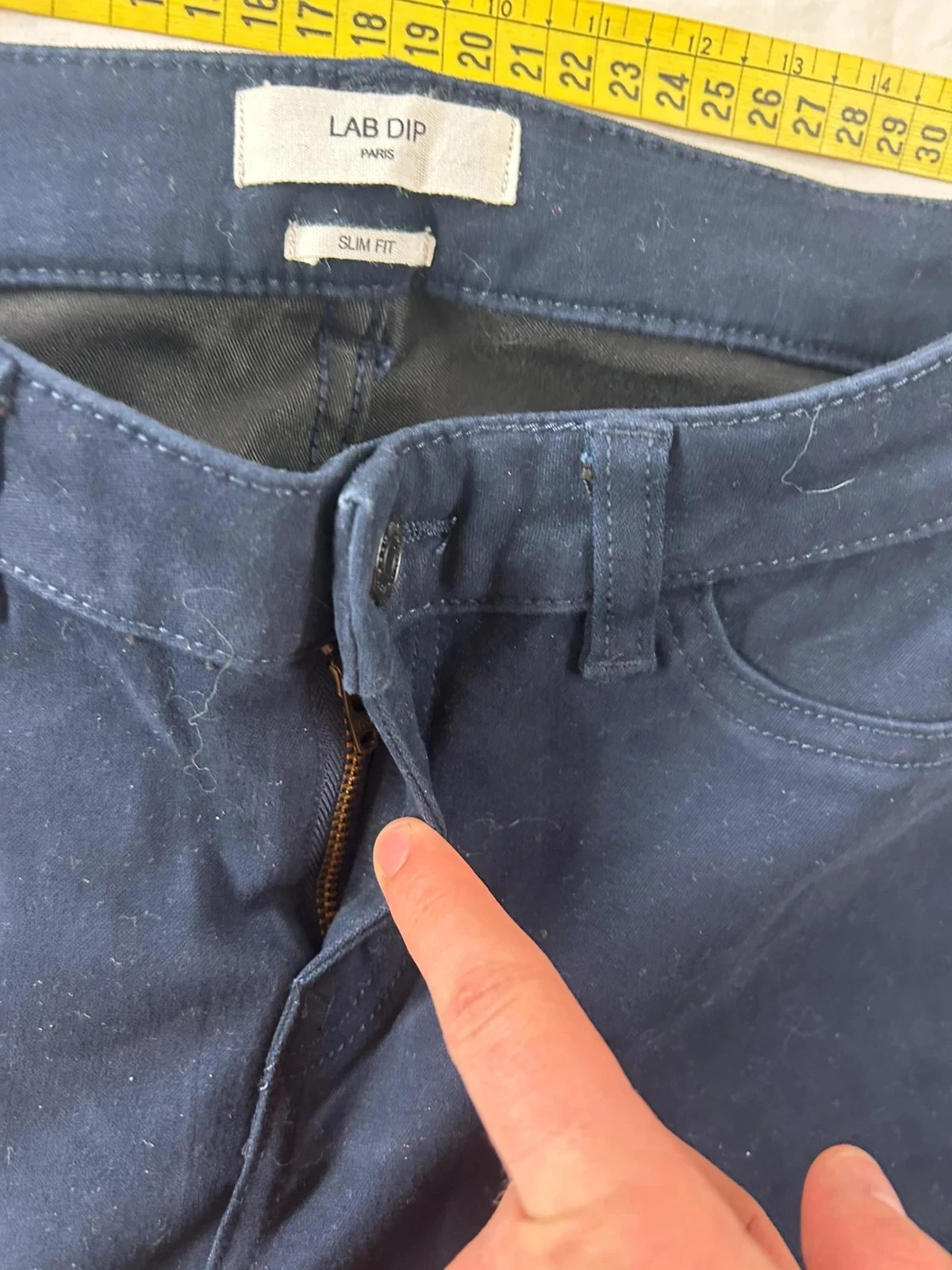 Calça jeans azul marinho lab dip paris slim fit – photo 7